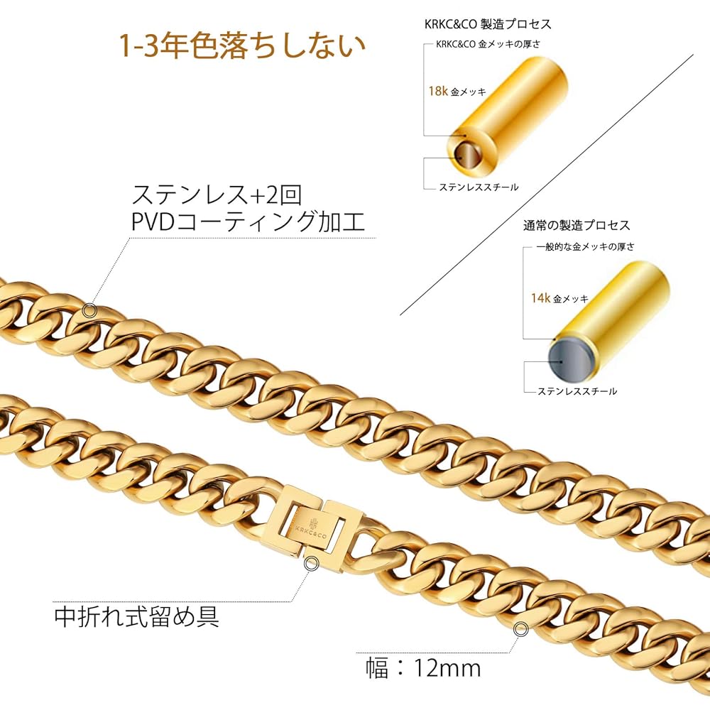 Amazon | 【セット】KRKC&CO 喜平ネックレス＆ブレスレット